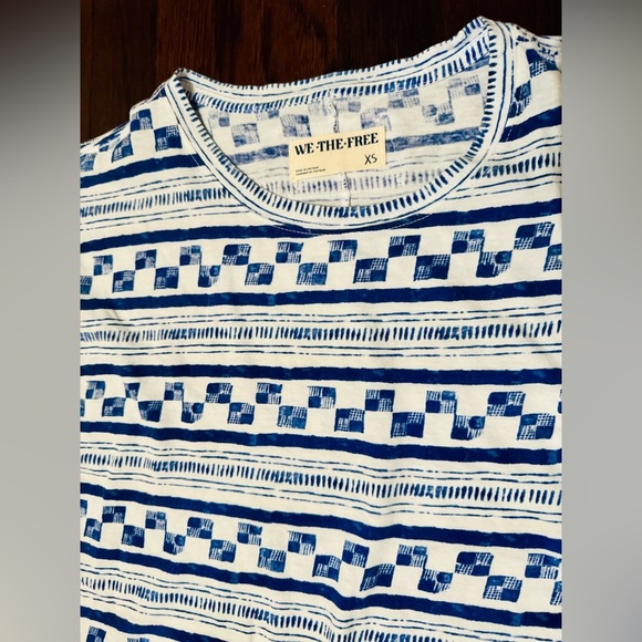 Free People We The Free Nina Printed Tee 100% Cotton Size Small NWT - Picture 12 of 12